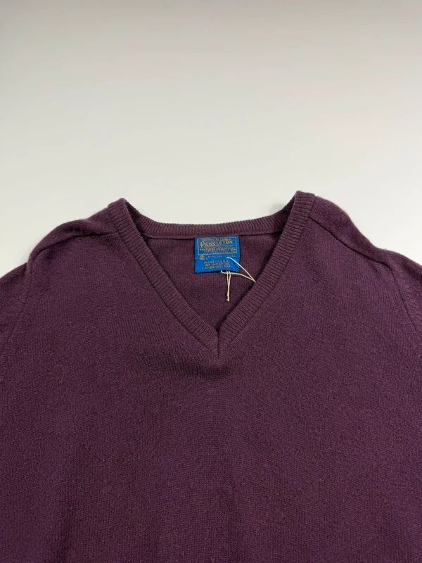 Vintage Pendleton V-Neck Sweater – Purple, size XL – photo 4