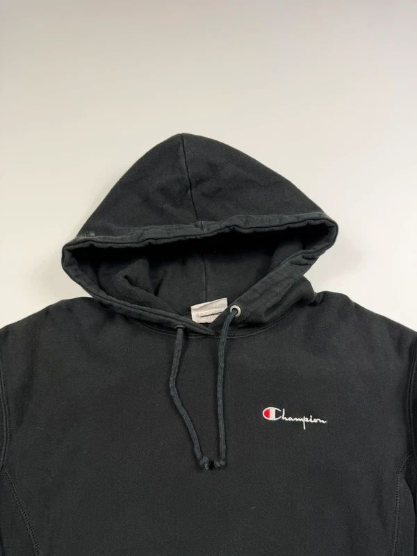 Vintage Champion Reverse Weave Hoodie – Black, size M – photo 3