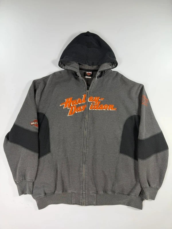 Vintage Harley Davidson Zipped Hoodie