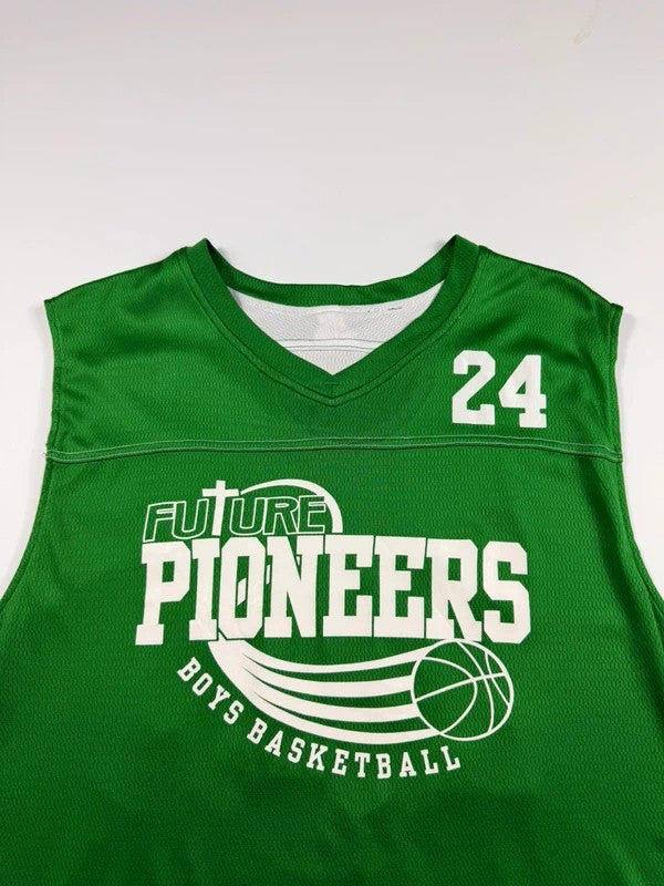 Vintage Alleson Athletics Basketball Vest – Green, size M – photo 3