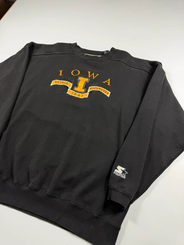 Vintage Starter Iowa Sweatshirt – Black, size XL – photo 3