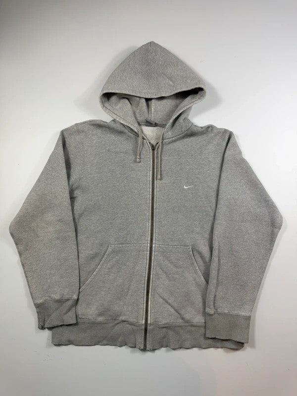 Vintage Nike Zipped Hoodie – Grey, size XL