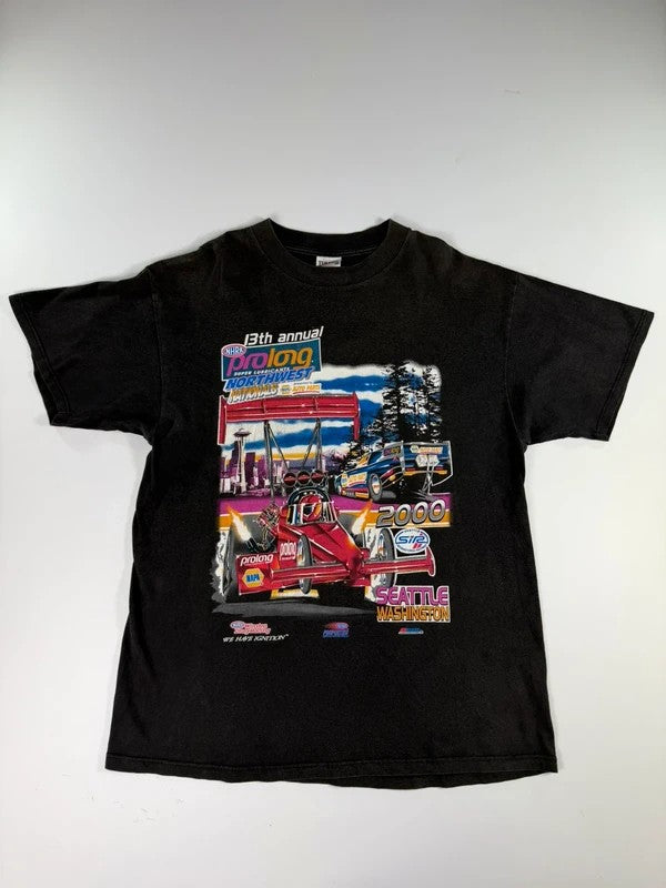 Vintage Tultex Racing T-Shirt – Black, size XL – photo 1
