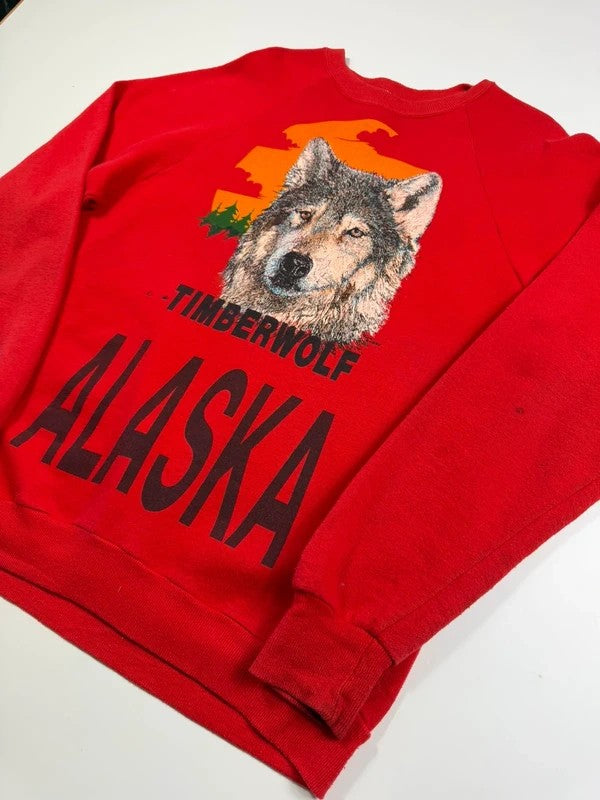 Vintage Jerzees Timberwolf Sweatshirt – Red, size L – photo 4
