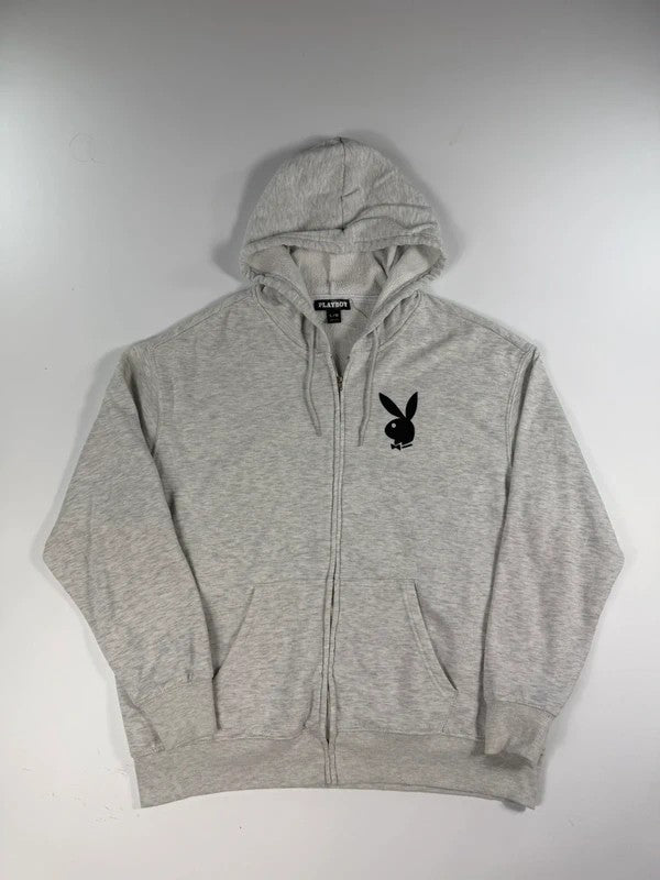 Vintage Playboy Full Zip Hoodie – Grey, size L – photo 2