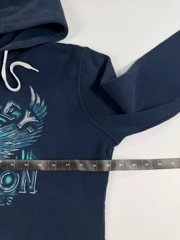 Vintage Harley Davidson Zipped Hoodie – Navy, size M – photo 6