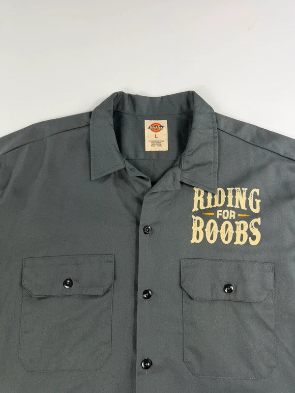 Vintage Dickies Charity Biker Shirt – Grey, size L – photo 3