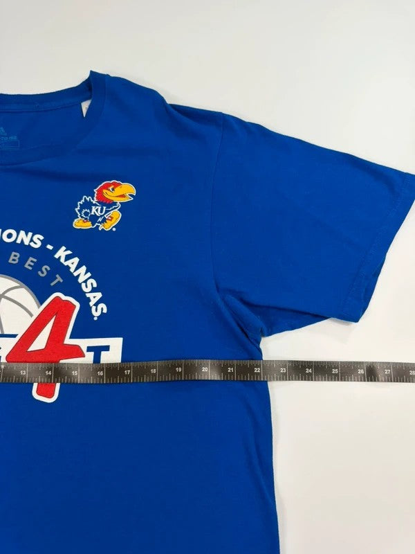 Vintage Adidas Kansas University T-Shirt – Blue, size L – photo 6