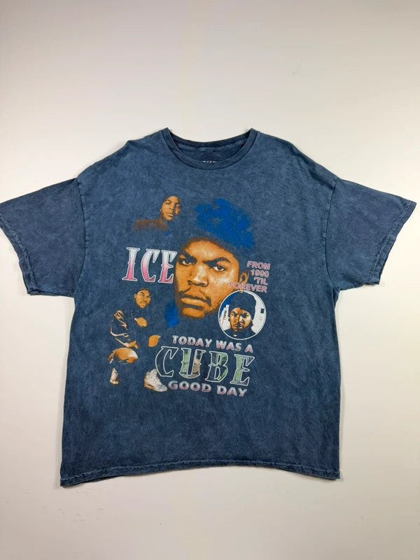 Vintage Ice Cube Rap T-shirt – Blue, size XL