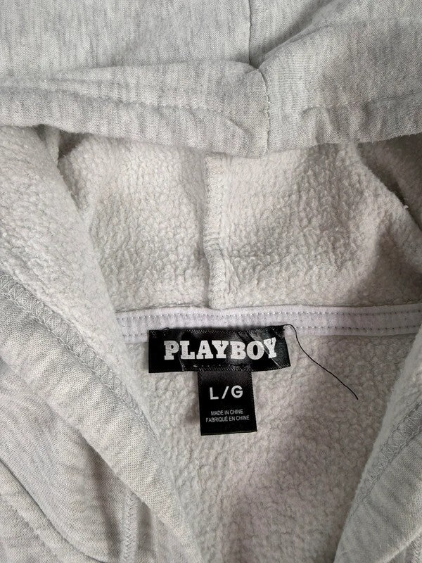 Vintage Playboy Full Zip Hoodie – Grey, size L – photo 6