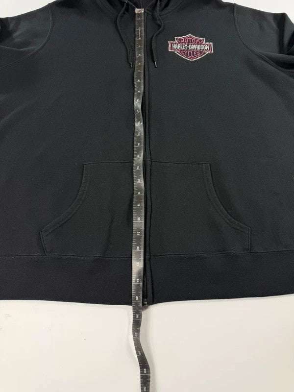 Vintage Harley Davidson Zipped Hoodie – Black, size XL – photo 7