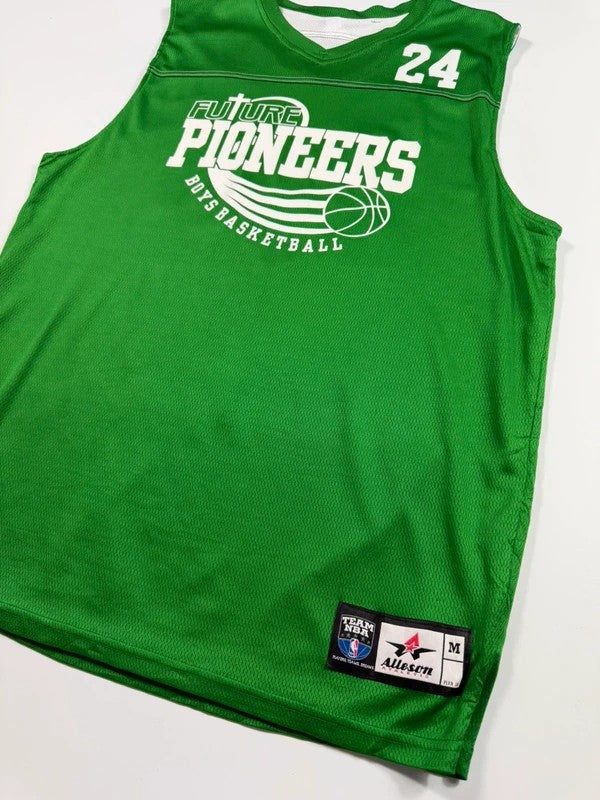 Vintage Alleson Athletics Basketball Vest – Green, size M – photo 4