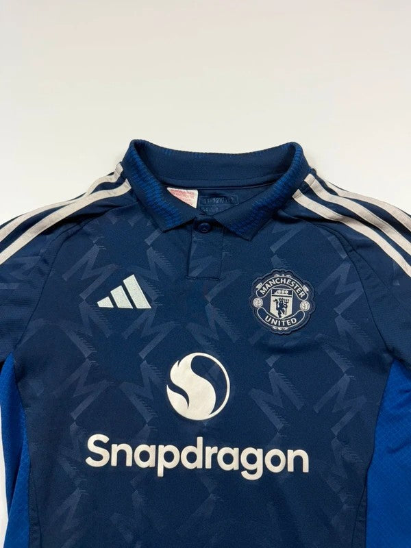 Vintage Adidas Manchester United Football Shirth 2024/25 Youth – Navy, size M – photo 3