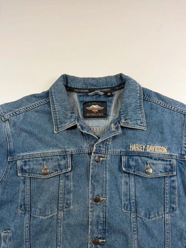 Vintage Harley Davidson Denim Jacket – Blue, size XL – photo 5