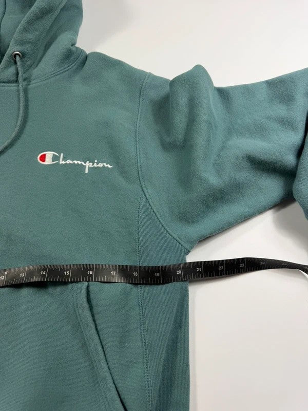 Vintage Champion Reverse Weave Hoodie – Turquoise, size S – photo 6