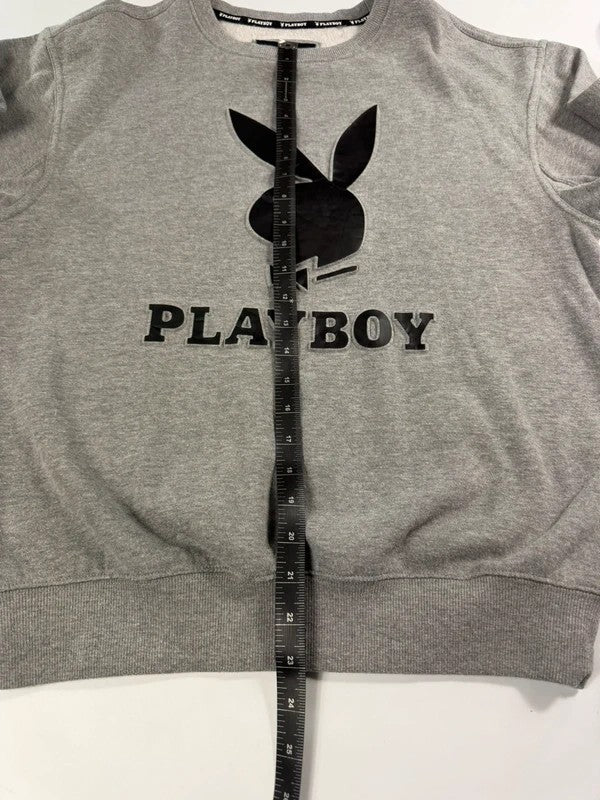 Vintage Playboy Embossed Logo Sweatshirt – Grey, size S – photo 7