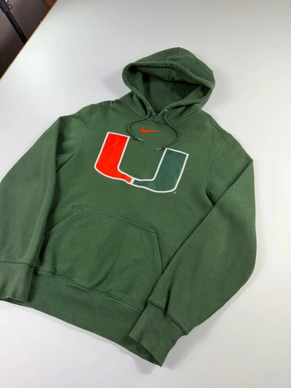 Vintage Nike Miami Hurricanes Hoodie – Dark green, size M – photo 3
