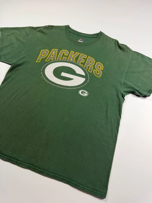 Vintage Majestic Green Bay Packers T-Shirt – Dark green, size L – photo 4