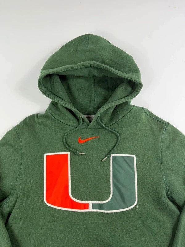Vintage Nike Miami Hurricanes Hoodie – Dark green, size M – photo 4