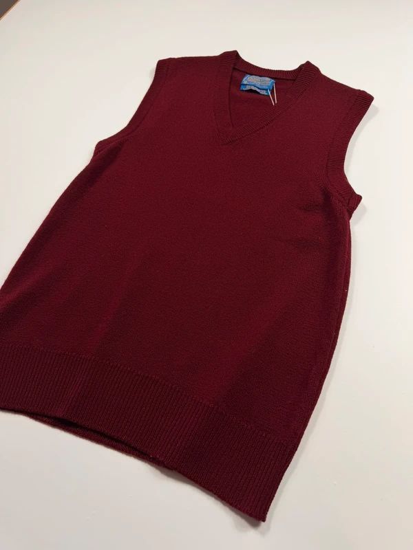 Vintage Pendleton Sleeveless Jumper – Burgundy, size M – photo 4