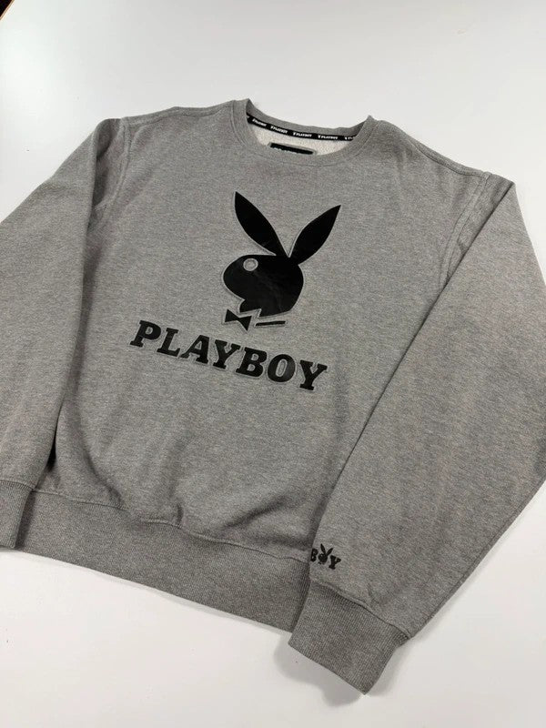 Vintage Playboy Embossed Logo Sweatshirt – Grey, size S – photo 3