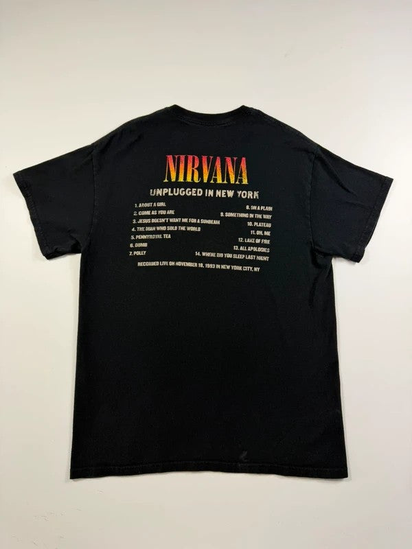 Vintage Nirvana Unplugged New York T-Shirt – Black, size M – photo 2