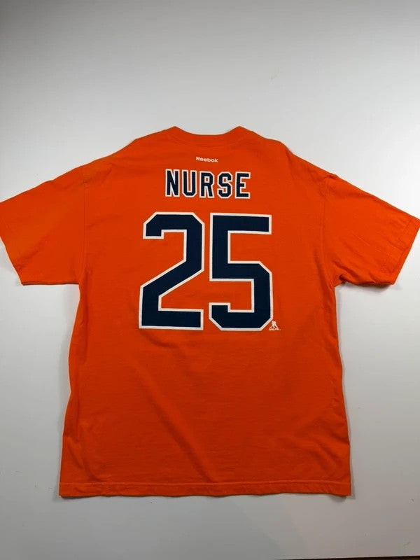 Vintage Reebok NHL Oilers T-Shirt – Orange, size XL – photo 2