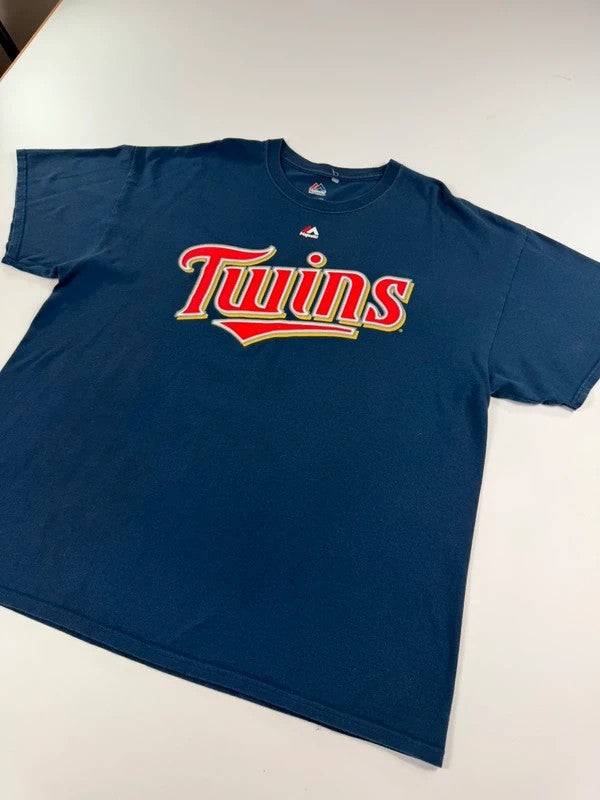 Vintage Majestic Minnesota Twins T-Shirt – Navy, size XL – photo 4