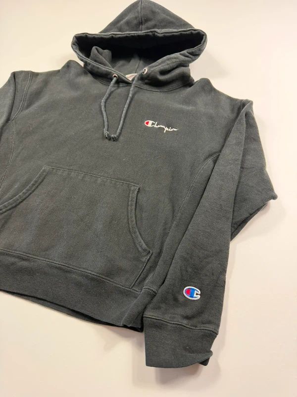 Vintage Champion Reverse Weave Hoodie – Black, size M – photo 4