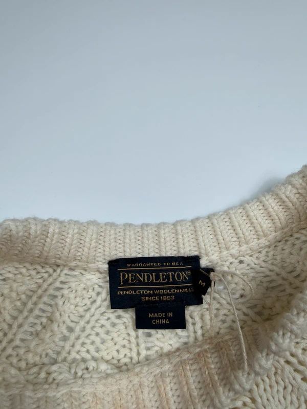 Vintage Pendleton Wool Jumper – Cream, size M – photo 5