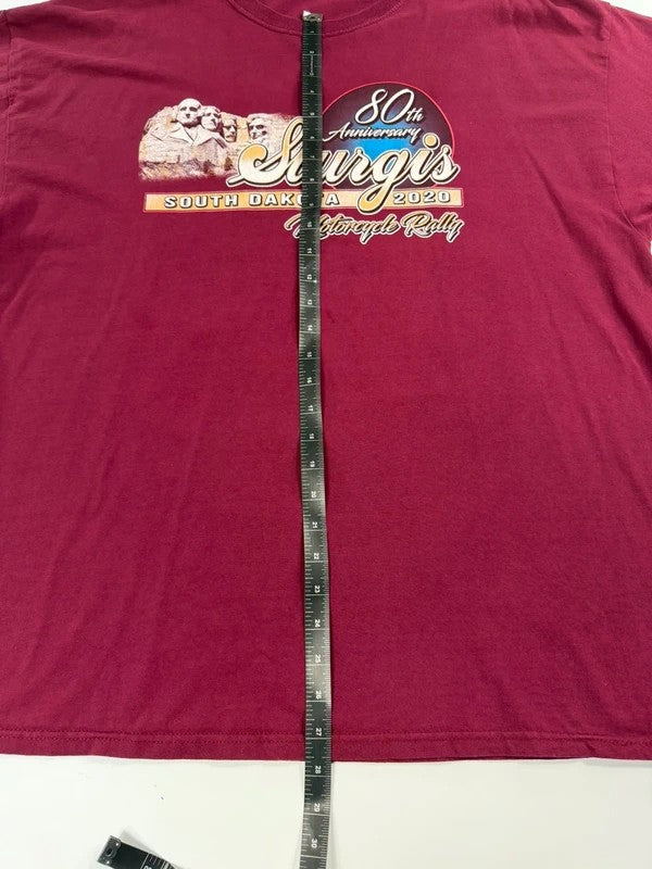 Vintage Sturgis Biker USA T-Shirt – Burgundy, size 2XL – photo 7