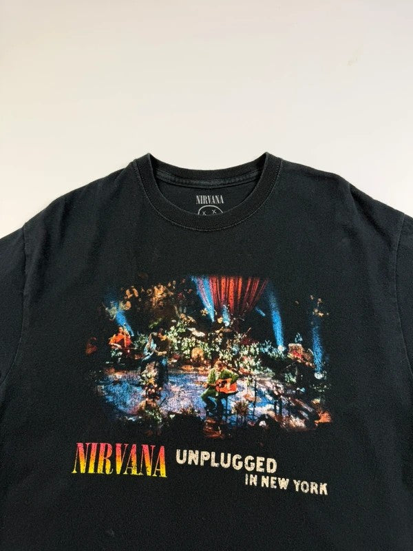 Vintage Nirvana Unplugged New York T-Shirt – Black, size M – photo 4