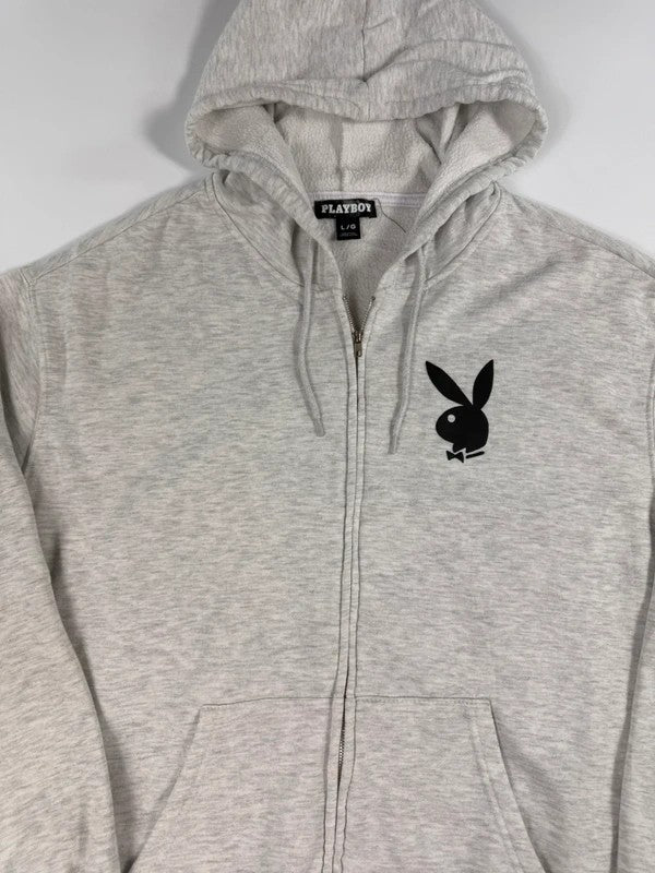 Vintage Playboy Full Zip Hoodie – Grey, size L – photo 4