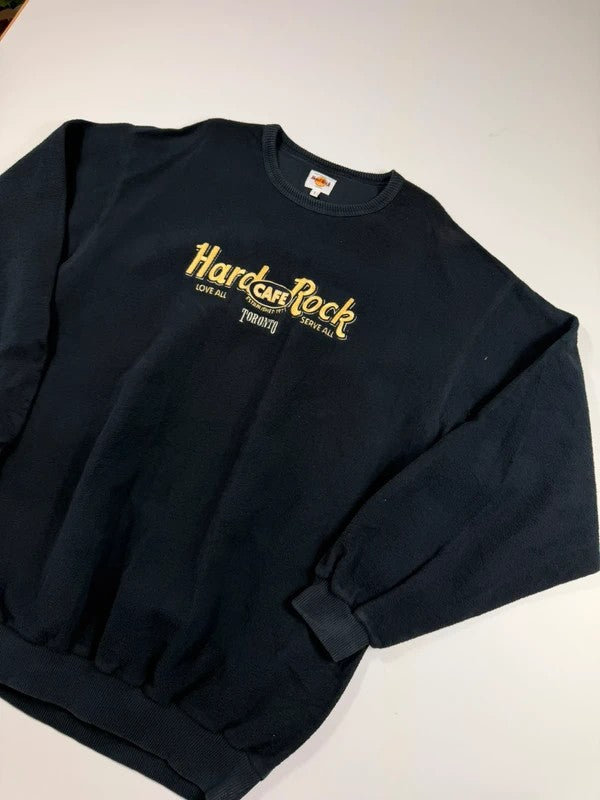 Vintage Hard Rock Cafe Fleece Sweatshirt – Navy, size L – photo 3