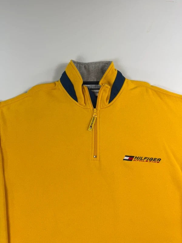 Vintage Tommy Hilfiger 1/4 Zip Jumper – Yellow, size XL – photo 3