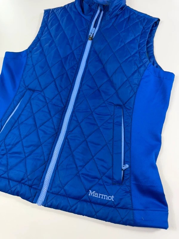 Vintage Marmot Quilted Gilet Bodywarmer – Blue, size M – photo 3